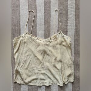 Sezane Silky Camisole Ecru